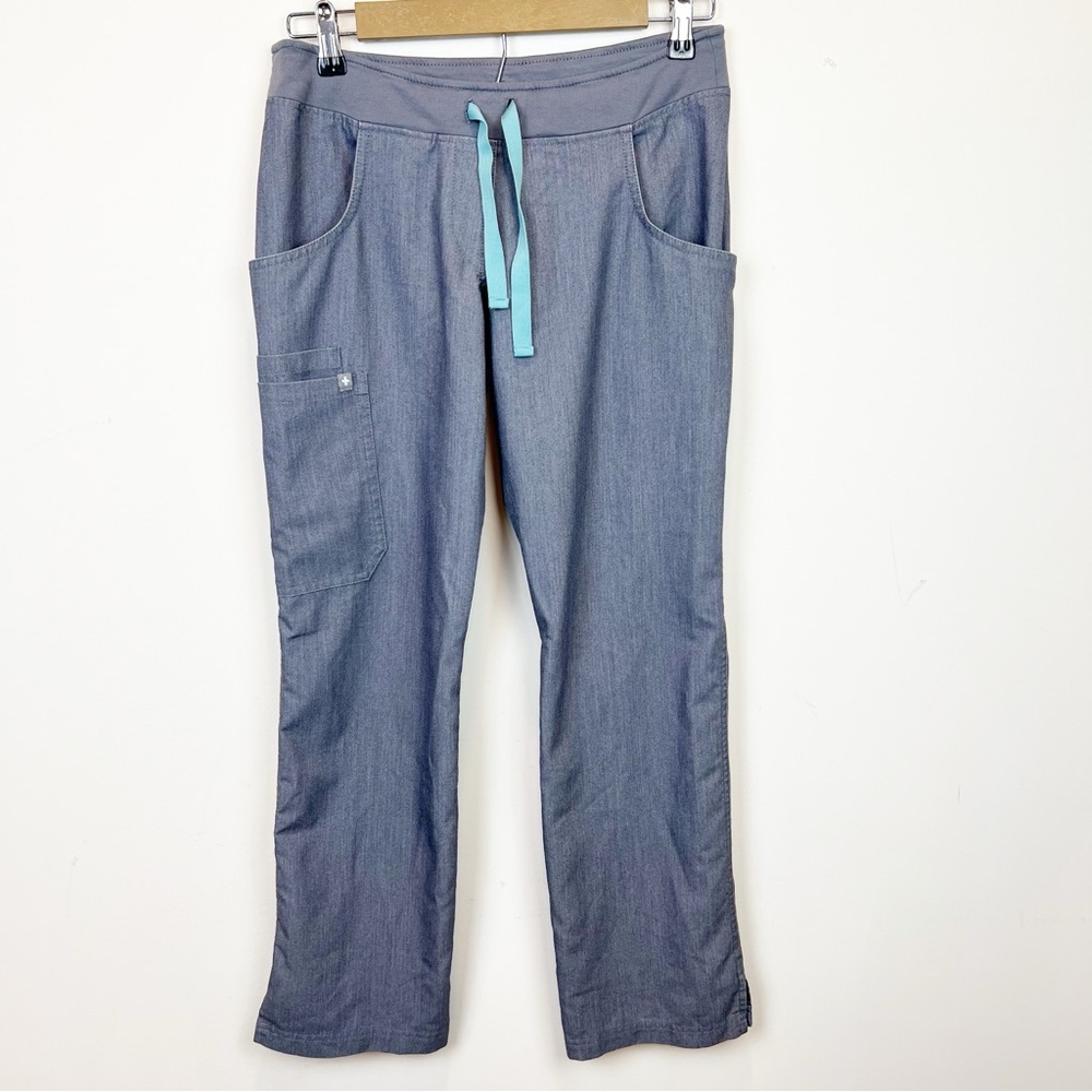 FIGS Kade Cargo‎ Technical Collection Zip Pockets Drawstring Gray Scrub Pants XS